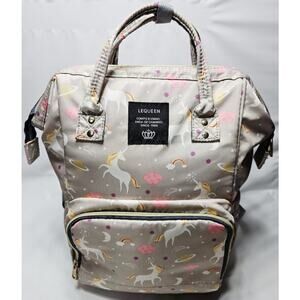LEQUEEN Unicorn Baby Diaper Bag Travel Backpack Waterproof